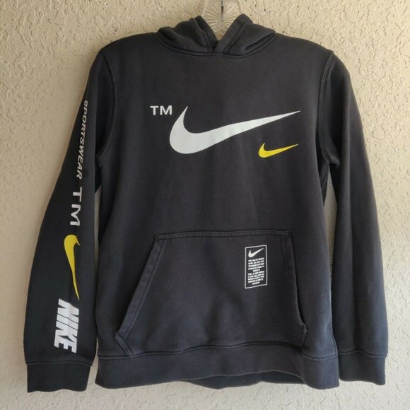 Nike | Shirts & Tops | Nike Sportswear Tm Hoodie Boys Large Black | Poshmark